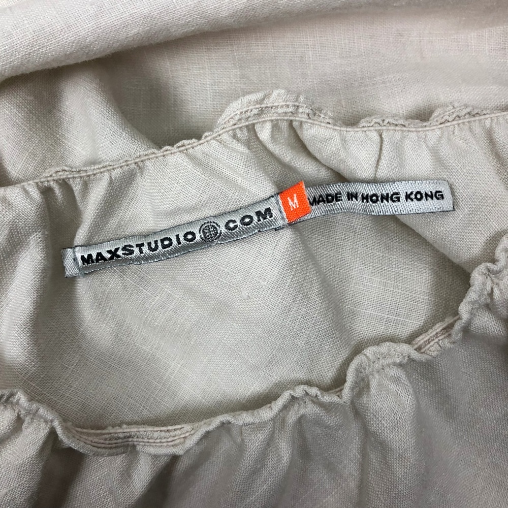 Max Studio Basic Linen Tank Medium - Picture 5 of 7
